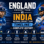 England Cricket Team vs India National Cricket Team Timeline Complete History