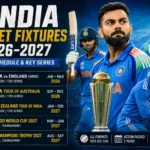 India Cricket Fixtures 2026–2027 Full Schedule & Series Guide