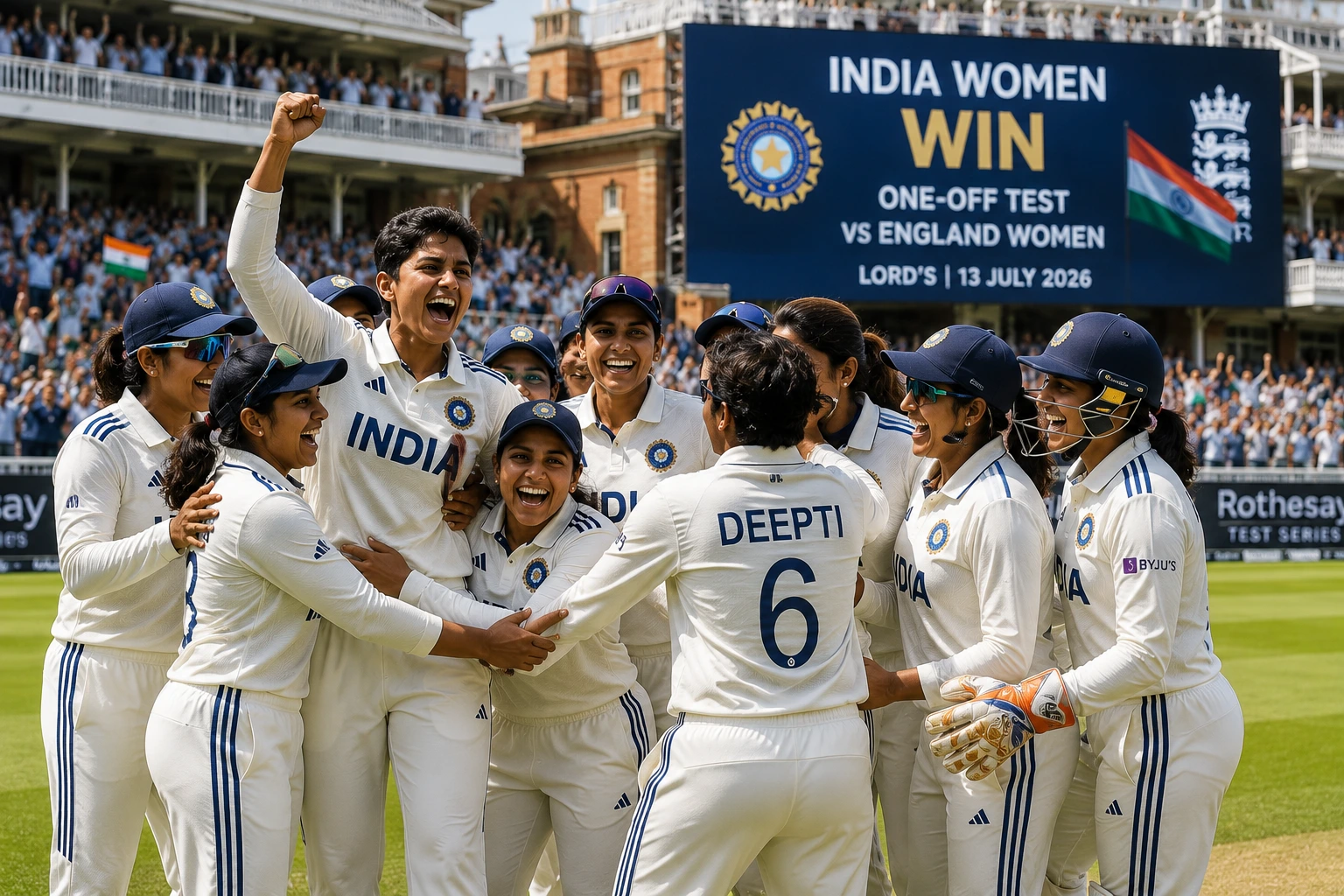 India Womens National Cricket Team vs England Womens National Cricket Team Timeline: India Women Create History with One-Off Test Victory