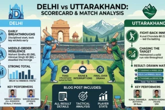 Delhi vs Uttarakhand Scorecard & Match Analysis