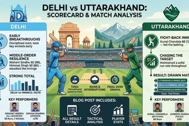 Delhi vs Uttarakhand Scorecard & Match Analysis