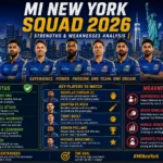 MI New York squad 2026 featuring key players before the Major League Cricket season