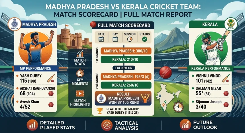 Madhya Pradesh Cricket Team vs Kerala Cricket Team Match Scorecard Full Match Report