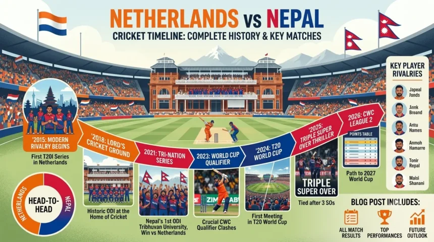 Netherlands vs Nepal Cricket Timeline Complete History & Key Matches