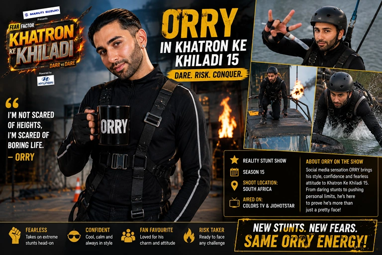 Orry participating in Khatron Ke Khiladi 15 stunt reality show
