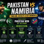 Pakistan vs Namibia timeline