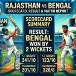 Rajasthan vs Bengal Scorecard, Result & Match Report