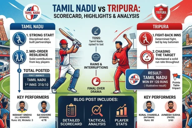Tamil Nadu vs Tripura Scorecard, Highlights & Analysis