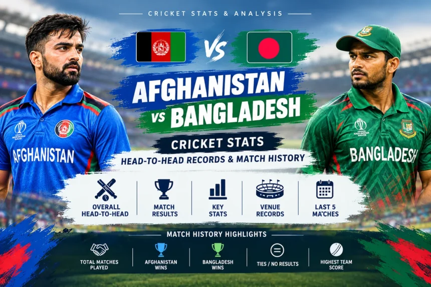Afghanistan vs Bangladesh Cricket Stats Head-to-Head Records & Match History