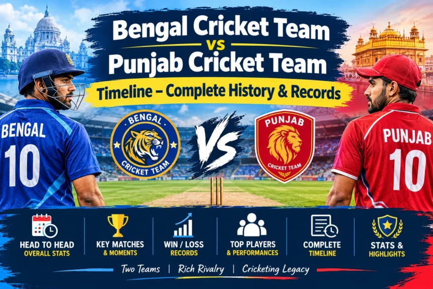 Bengal Cricket Team vs Punjab Cricket Team Timeline